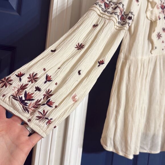 Knox Rose Embroidered Peasant Boho Top Size M - Picture 5 of 7
